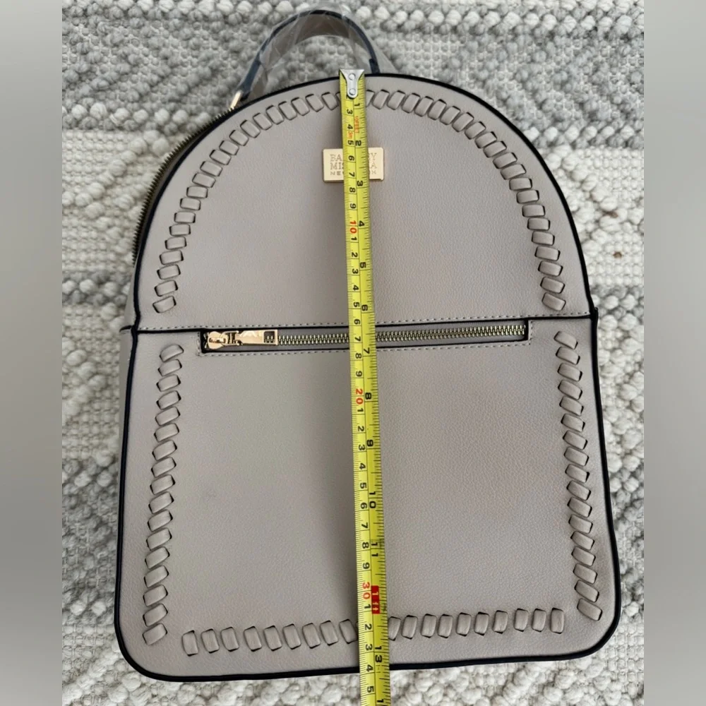 Badgley Mischka Taupe Backpack with Gold Accents